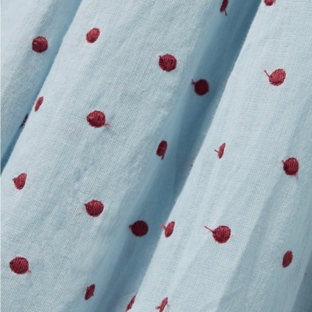 DÔEN
+ NET SUSTAIN Sol shirred Swiss-dot organic cotton-voile maxi dress - Picture 12 of 13